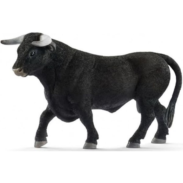 Black Bull Figurine - SCHLEICH - 13875 - Farm World - Barn - 3 år och uppåt svart och grått