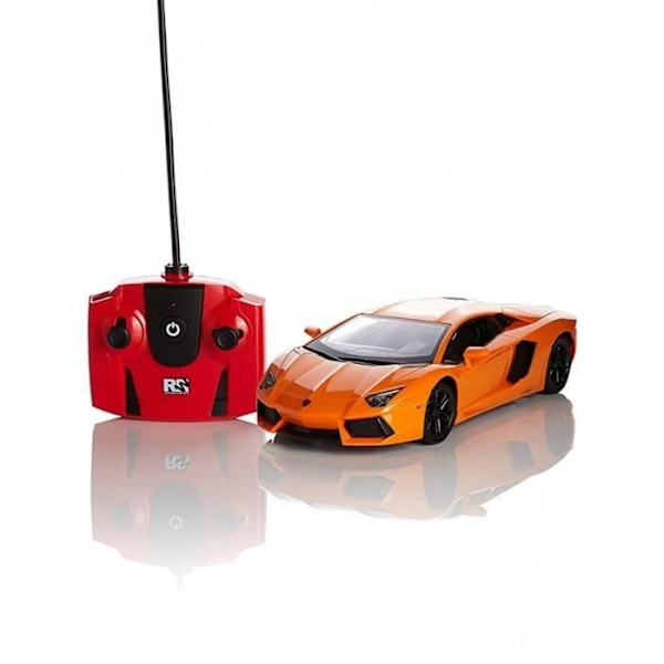 Lamborghini Aventador gul radiostyrningsbil i skala 1:24