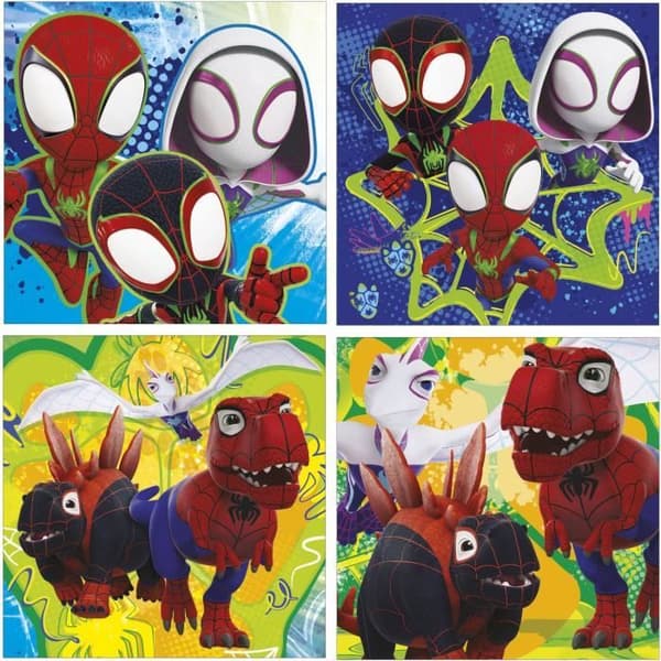Pusselprogresser - EDUCA - Dino Spidey - 12+16+20+25 bitar
