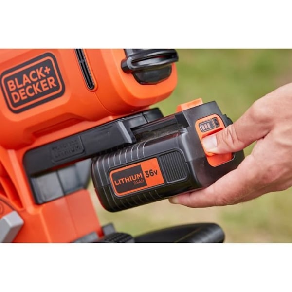 Trådlös dammsugare blåsare för malning BLACK+DECKER - BCBLV3625L1-QW - 36V - Med 36V batteri - 45L påse Orange