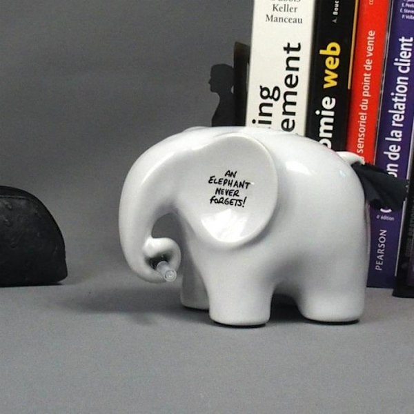 Memento elefant - Luckies - Eric - Vit - Kontor - Dekorativa objekt Vit