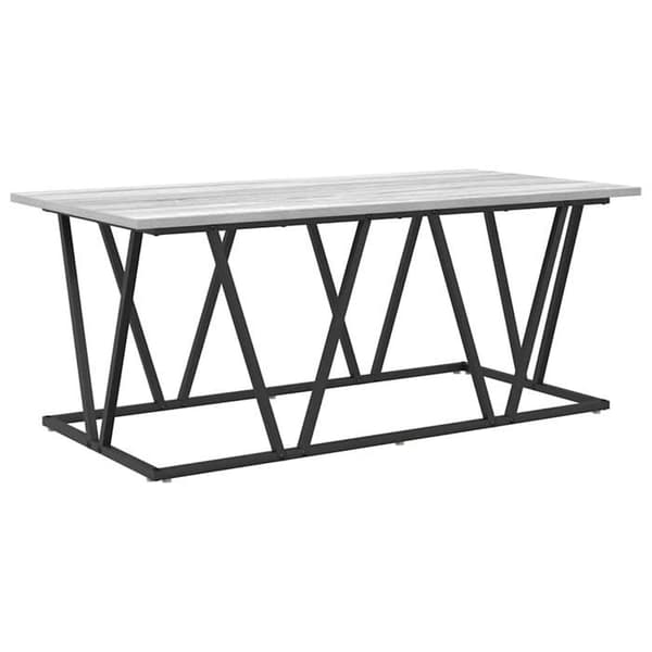 Modern soffbord - vidaXL - Grå - Ingenjörsträ och metall - 100x50x40 cm - Rektangulär - Maximal vikt 75 kg Grå