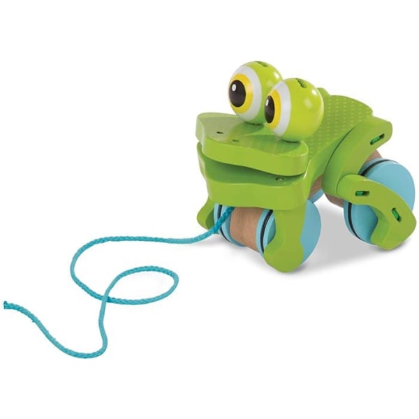 Melissa & Doug - Pull-Along Jumping Frog Grön