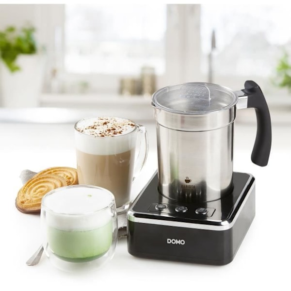 Mjölkskummare - DOMO - DO717MF - 650 W - 230 ml - 3 funktioner - Klar på 3 minuter - Rostfritt stål Grå