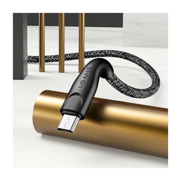 USAMS MicroUSB-kabel 3 m Snabbladdning Röd