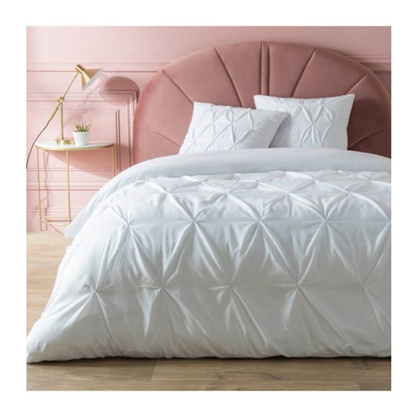 Påslakan 240 x 220 cm + 2 vadderade bomullsörngott 57 trådar Heloise White Vit