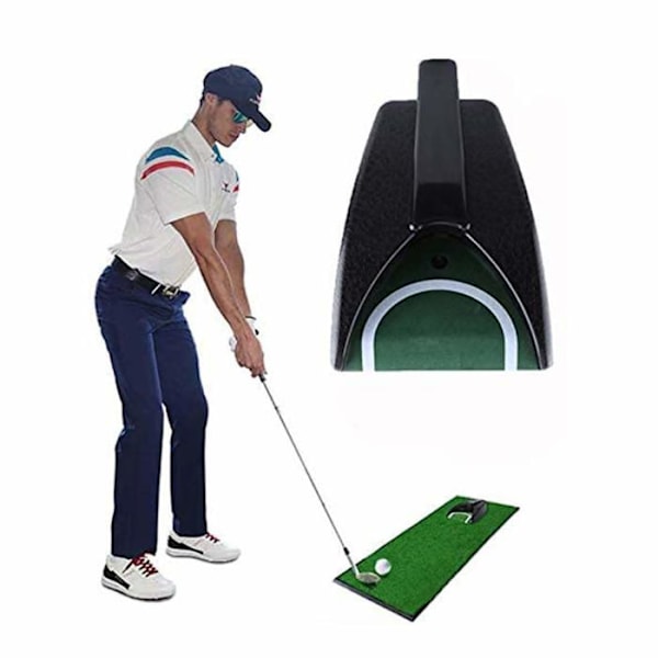 Tbest - Tbestfye1mdwoi4 - Putting Para Twice, Automatisk puttmatta, bollmottagnings- och returkopp, svart