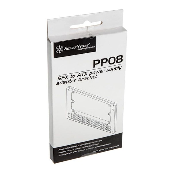 SFX till ATX PSU Adapter - SilverStone - SST-PP08 - Svart - 1 enhet - ATX/Micro ATX kompatibel