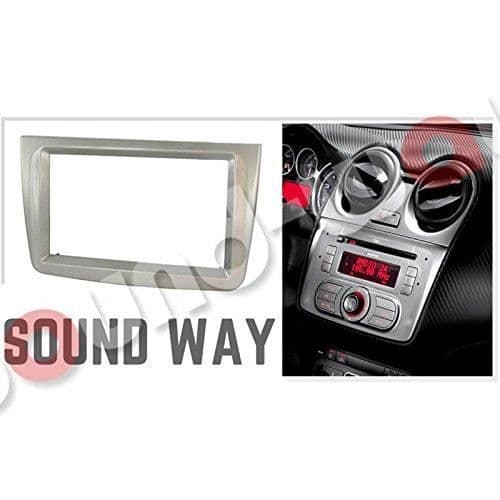 Kit för bilstereo - SOUNDWAY - ALFA ROMEO MITO - 1 DIN / 2 DIN - Grå silver - Antennadapter silvergrå