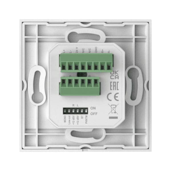Audac WP225/W väggpanel Mic/Line & Bluetooth för Audac-hårdvara