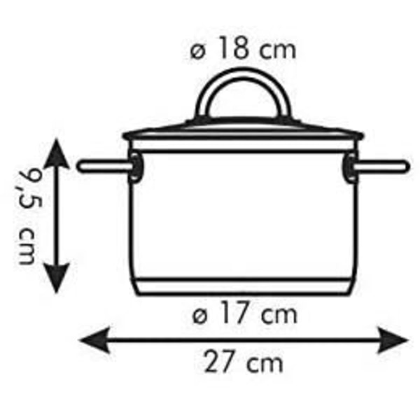 Tescoma Casserole Vision ø 18 cm med lock, 2,0 l - T779218