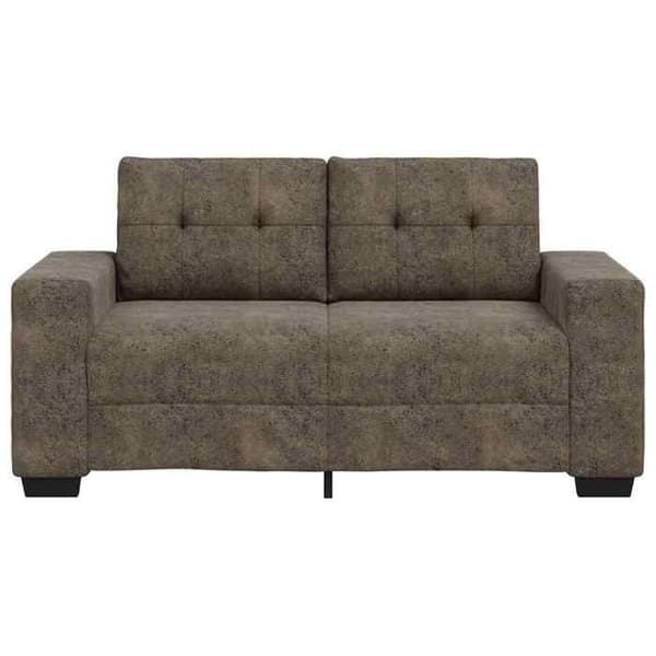 Soffa 2 platser samtida mörkgrå i konstläder – sittdjup 120 cm, kompakt Mörkgrå