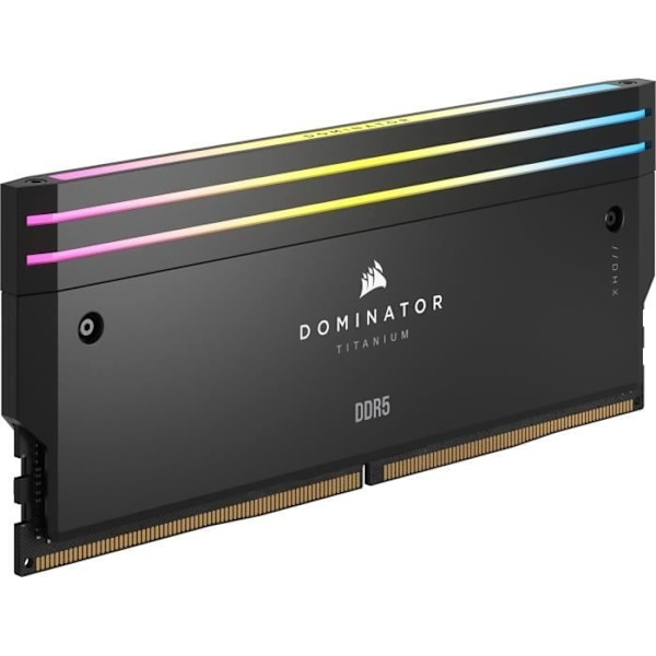 RAM-minne - CORSAIR - Dominator Titanium RGB DDR5 - 48GB 2x24GB DIMM - 7200MT/s - Intel XMP 3.0 - 1.40V - Svart