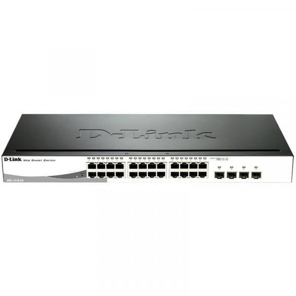 DLINK DGS-1210-24/F-switch - 20 Gigabit Ethernet-portar - 4 10/100/1000Base-T-portar