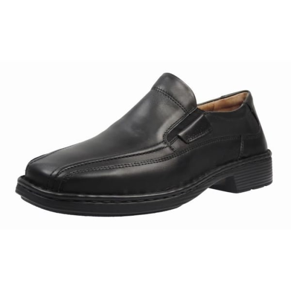 Babouche - Josef Seibel - Svart - Läder - Velcro-stängning - Läderfoder Svart 43