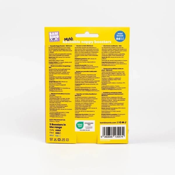 Bambino Mio Mini Boost tvättbar blöja (x3) Vit