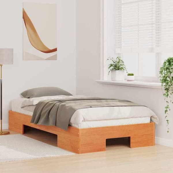 vidaXL Sängram Brun 90 x 190 cm 873054