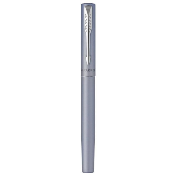 PARKER VECTOR XL reservoarpenna - Silverblå - Medium spets - Blå bläckpåfyllning silverblå