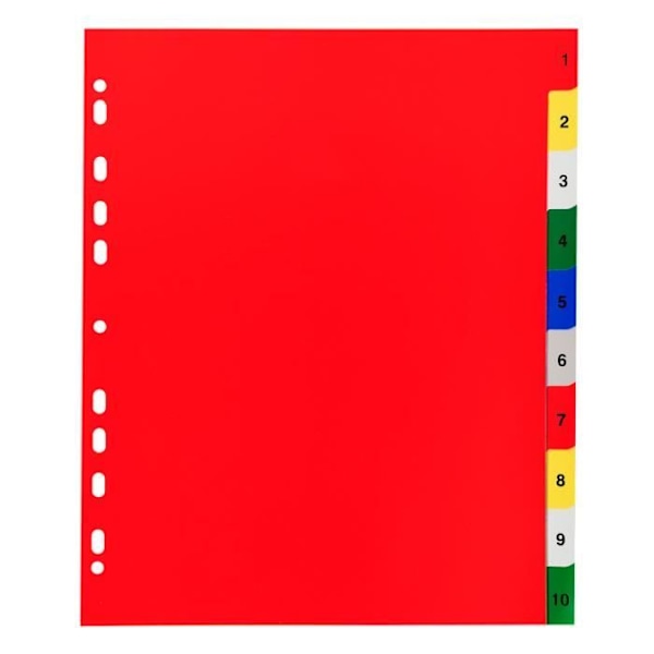 Interkalaire - Exacompta - A4+ - PP - 10 positioner - Färger varierade Olika färger