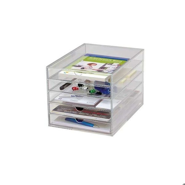 Förvaringslåda - MAUL - 5 lådor - Akryl - Transparent - A4-format Transparent