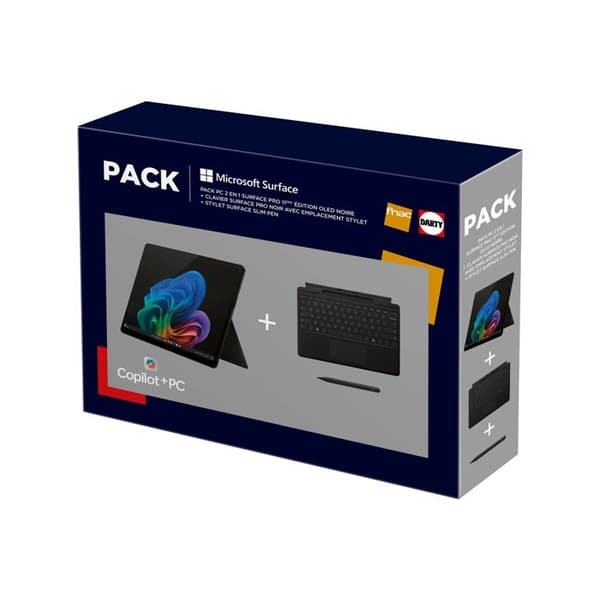 PC Hybrid / PC 2 i 1 Microsoft Pack Surface Pro 11:e upplagan 13" Copilot+PC Pekskärm Snapdragon® X Elite 16 GB RAM 512 GB