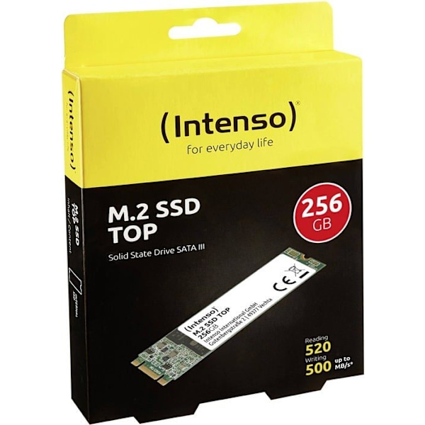 INTENSO 3832440 256 GB SSD 2,5" SATA III hårddisk - INTENSO - 3832440 - 256 GB - SATA 6Gb/s - M.2 2280
