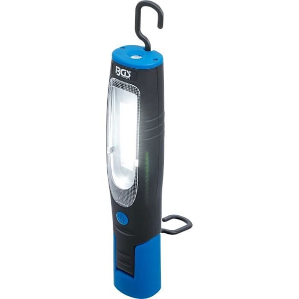 COB-LED uppladdningsbar verkstadslampa med magnet och krok BGS 85345 - Svart - 8 lägen - Autonomi 180 min