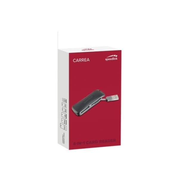 SPEEDLINK CARREA Bärbar kortläsare (MS, MMC, SD, TransFlash, microSD, MS Micro) USB 2.0