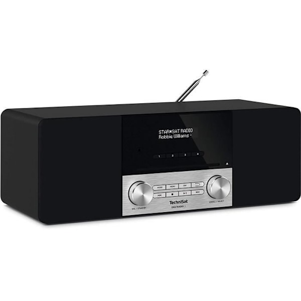 Stereoradio - TechniSat - DIGITRADIO 3 - DAB+/UKW - Bluetooth - Svart aluminium Svart
