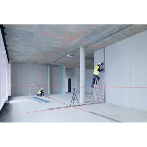 Bosch Professional GLL 3-80 C linjelaser - Projekterar 3 linjer över 360° + BT 150 stativ (batteriversion) - 0601063R01