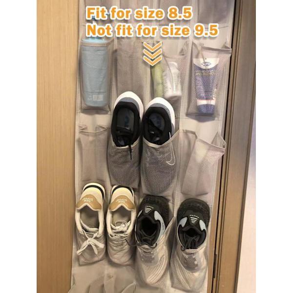 Basics - AQ-NON007 - Över dörren Organizer - Rymmer 20 medelstora skor, vita