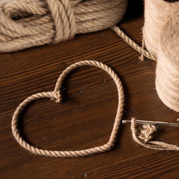 Jute Snöre - Relaxdays - 10046051 - Paket med 2 Stövlar - 10 m var - Biologiskt nedbrytbart - Gör-det-själv ljusbrun