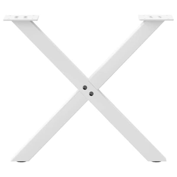 vidaXL X-formade soffbordsben, 2 delar, vit, 50 x (42-43) cm, stål 4012897