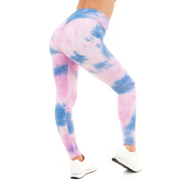 Legging - jegging - tregging M17 Dam Dam Tie Dye Honeycomb Waffle Leggings Femme Rosa S