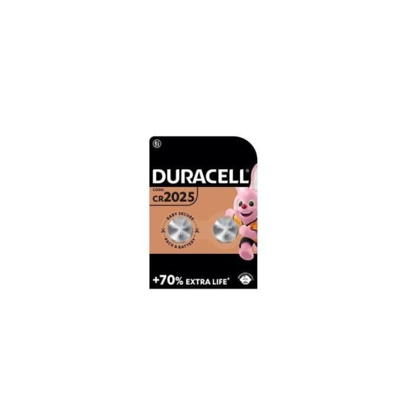 Duracell 2 x CR 2025 (1 blister med 2 batterier) 2 batterier (CR 2025) - 5000394129931