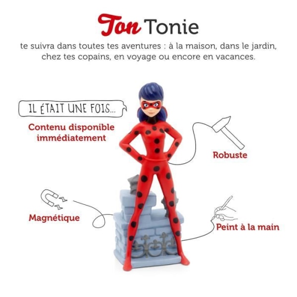 tonies® - Tonie Figure - Miraculous - Ladybug - Audio Figure för Toniebox Röd