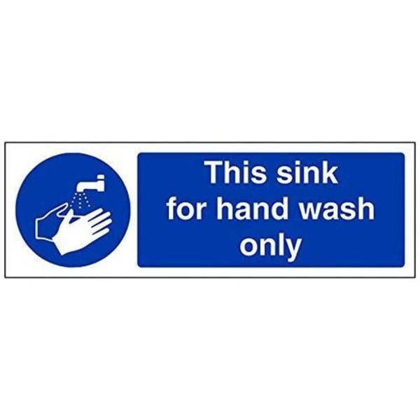 VSafety 44055 AX-R Obligatorisk restaureringspanel, styv plast,``, Detta handfat för handtvätt