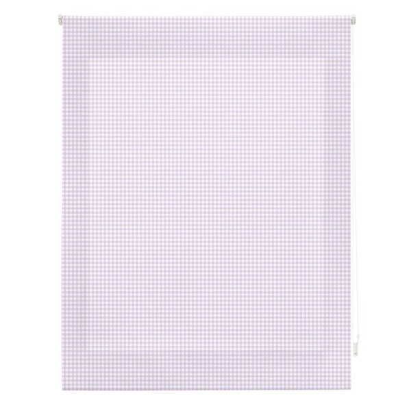 Blindecor Fönstergardin - 14813 - Vichy Rullgardin, Tyg, Lila, 160 x 250 cm