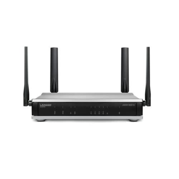 LANCOM 1800EF-5G (EU) VPN-router - Ethernet, Gigabit Ethernet - 5 GHz - 2 antenner Svart, Silver