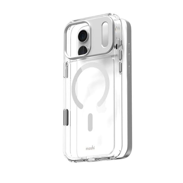 Coque Moshi iGlaze MagSafe för iPhone 17 Pro Max (Månsilver)