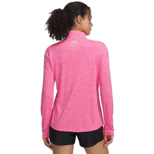 Haut för träning 1/2 zip dam Under Armour Tech™ super rosa/vit S