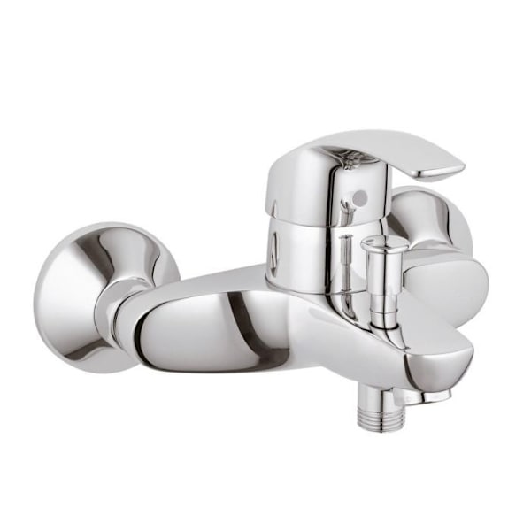 Badrumsblandare Grohe Eurosmart - 2 hål - Duschmunstycke - Krom - DIN 4109 - Väggmontering