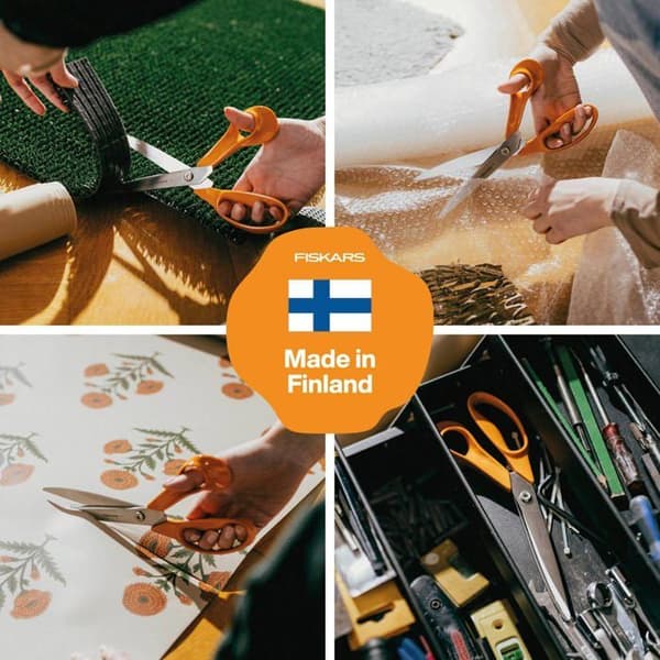 Fiskars Classic Universella Hobbysaxar 25 cm Ergonomiska Orange