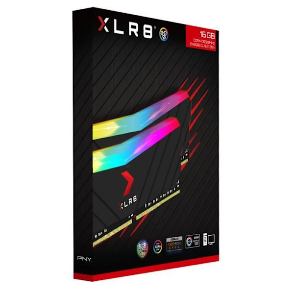 RAM-minne - PNY - XLR8 Gaming EPIC-X RGB DIMM DDR4 3200MHz 2X8GB - (MD16GK2D4320016XRGB)