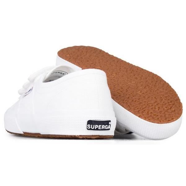 Superga sneaker - SUPERGA - 2750 COT 3 STRAP - Kardborreknäppning - Canvas ovandel - Vulkaniserad gummisula Vit 45