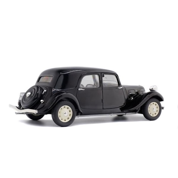 Samlarbil SOLIDO - Citroën Traction 11 Cv Blach 1937 - Vit - 1/18:e i metall Svart