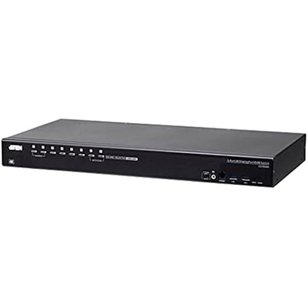 KVM - ATEN - CS19208 - 8 portar - USB 3.0 - 4K-upplösning - Kaskadbar Svart