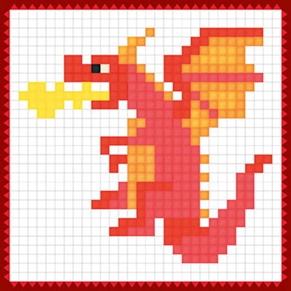 Färgläggningsbok - Graffy Pixel - Fantastiska varelser - 24 sidor - Flerfärgad - Blandat barn