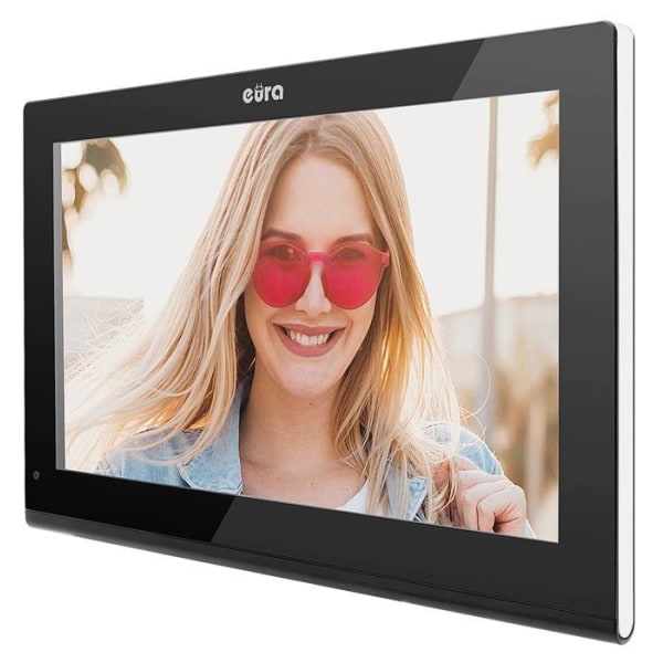 Intercom - Eura videotelefon - VDP-99C5 - 4-tråds videointercom 10 tum 2 WiFi-ingångar RFID-kryptering 1080p Svart