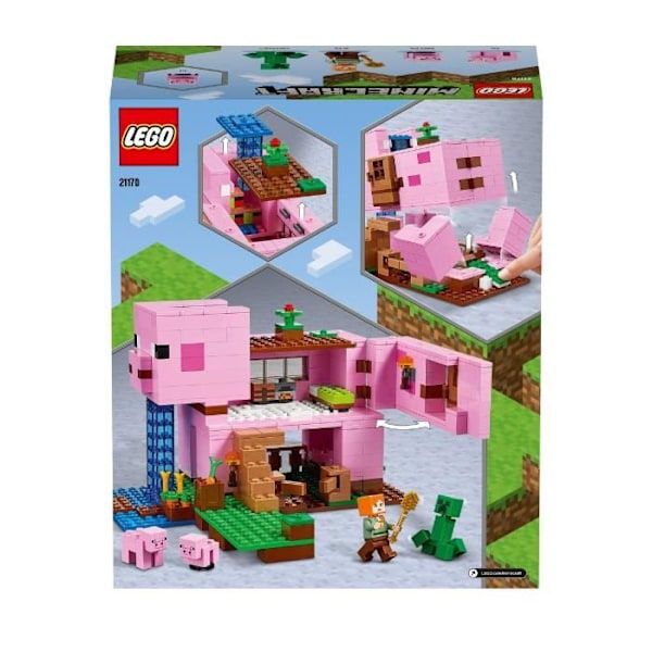 LEGO® Minecraft 21170 Grishuset, byggleksak, med krypfigur Grön